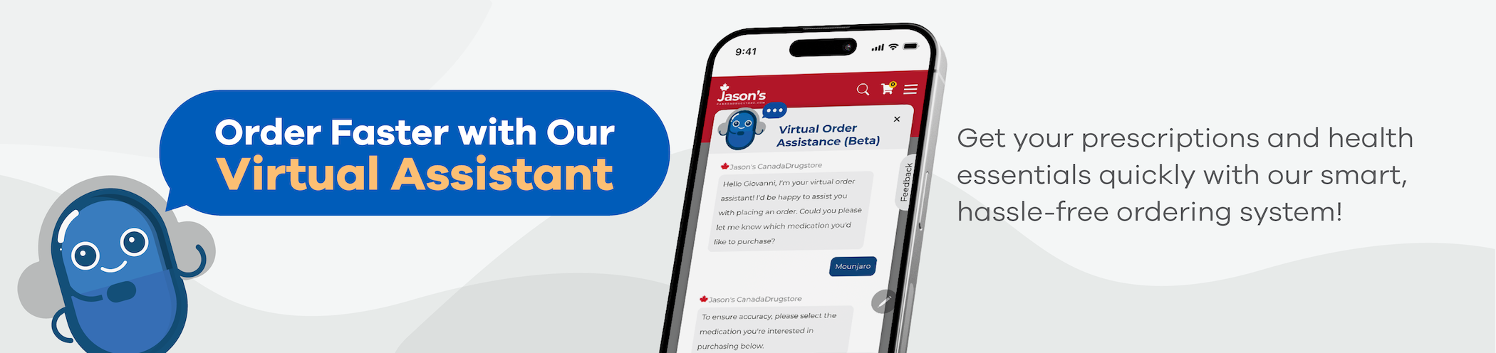 Virtual order banner